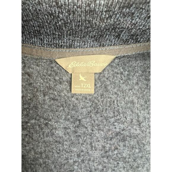 Eddie Bauer Men's 1/4 Quarter Fleece Navy Pullover Sweater Size. 2xlt‎ - Picture 3 of 4